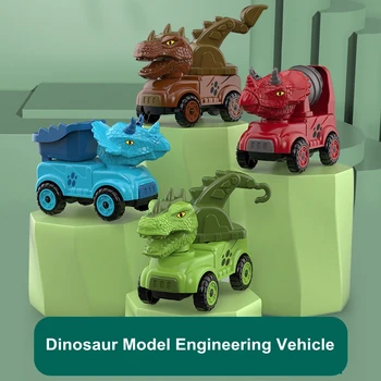 Risanka Inercialni Simulacije Triceratops Tyrannosaurus Dinozaver Inženiring Vozila Mešalnik tovornjak Avto Bagri za Otroke