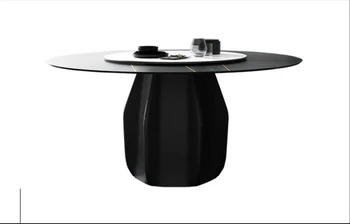 Rock ploščo okrogle mize gospodinjski okrogla miza z gramofona Sodobno minimalistično marmorja Nordijska luksuzni okrogla miza