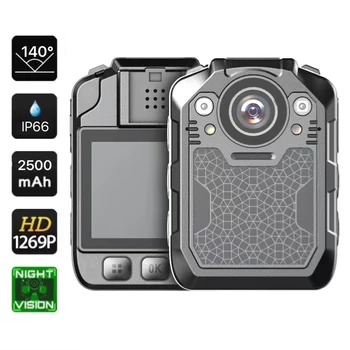 S300 1296P Night Vision Telo Nosite digitalni Fotoaparat En Gumb Snemanje 8 ur 1080P FHD Policija Bodycam z 2 Palčni Zaslon za Predvajanje