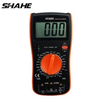 shahe VC9205 AC/DC Napetosti Tester Meter LCD Digitalni Multimeter Diode Freguency Visoko Varnost Multimeter Ročni merilnik Kapacitivnosti