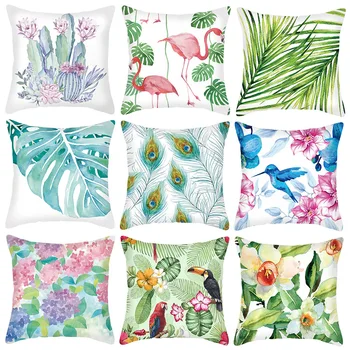 Skandinavski slog, preprost, sveže, zelene rastline, cvetje, blazine, prevleke, pillowcases, pillowcases, avto kavč odlikovanja
