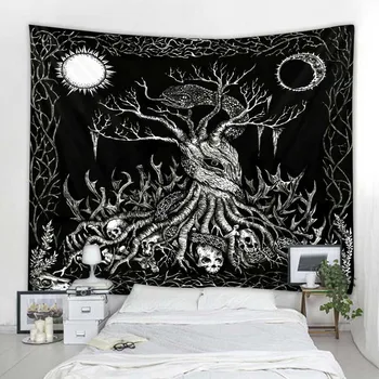 Skrivnost simbol Tarot kartice umetnosti tapiserija Mandala psihedelični scene steni visi Bohemia doma dekor posteljo stanja kavč odejo