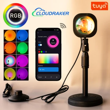 Smart Sunset Žarnice Projektor RGB LED App Remote Control Vzdušje Noč Luč za Selfie Fotografija Backgroud Doma Dekoracijo