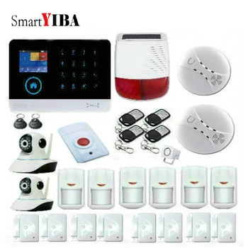 SmartYIBA Brezžični Prostem Solar Powered Strobe Alarmni Sistem inteligentne vlomilec home security sistem in wifi GSM Alarm