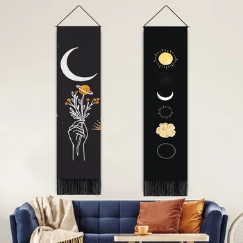 Soba dekoracijo visi slikarstvo sonce in luna, ki visi krpo steno krpo ozadju krpo luna spremeniti dnevna soba dekoracijo barve