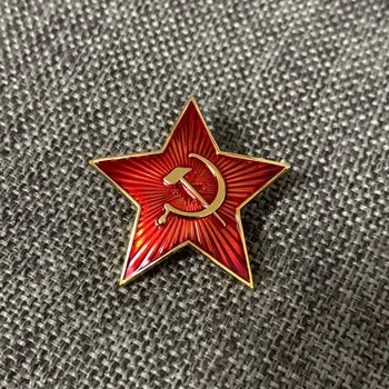 Sovjetski Pet opozoril Star Pšenice Značko 35MM Rdeč Kvadrat Varovala Značko Oblačila Replika Broška