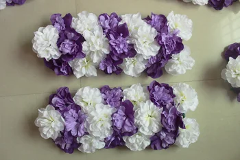 SPR 15color Nov stil poroka Dahlia loki cesti vodi cvet steno tabela cvetje, poročni dekorativni flore