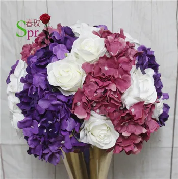 SPR NOVA!!Brezplačna dostava! poroka cesti vodi umetne rože kroglice poroka tabela cvetje centerpiece cvet žogo dekoracijo