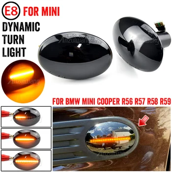 Spredaj Dim Avto Blinker Teče Vključite Opozorilne Luči Dynamic LED Strani Označevalec Strani Indikator Za BMW MINI Cooper R55 R56 R57 R58 R59