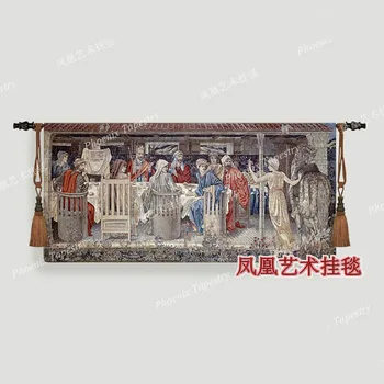 Srednjeveške Evropske Klasične sveti gral serije - Vitezi Okrogle Mize tapiserija, 65*138 cm steni visi doma tekstilne H174