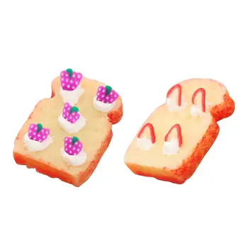 Srčkan Miniaturni Kruh Kuhanje Scene Model Zajtrk Dekoracijo Lutke Dodatki, Okraski, Darila Smole za Otroke Otroci