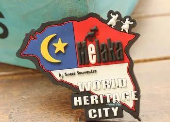 Svetovno Dediščino Mesta Melaka Malezija Turističnega Potovanja, trgovina s Spominki, Darila 3D Gume Hladilnik Magnet