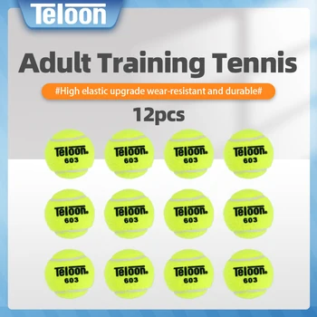 Teloon Tenis Kroglice Počasi Usposabljanje Tenis Visoke Elastičnosti za Napredne Začetnike 12 Paketi Trdi Sodišče Tenis Praksi je Tenis Žogo