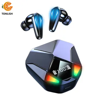 TONLISH X6 E-šport Gaming TWS Brezžične Slušalke Ne-induktivna Nizke Latence Bluetooth Slušalke Zmanjšanje Hrupa Slušalka
