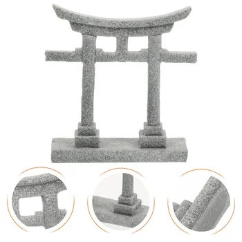 Torii Vrata Japonski Dekor Akvarij Ornamenttank Miniaturni Vrt Krajine Šintoistični Svetišče Mikro Dekoracijo Obrti Peščenjak