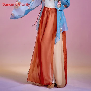 Trebušni Ples Ženski Kostum Za Odrasle Elegantno Krilo Gaza Ohlapne Hlače Hanfu Cosplay Lirično Ples Kostume Fazi Oblačila