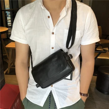 trendy cross body moška torba za moške eno ramo majhen nahrbtnik mini preprost križ telo mobilni telefon vrečko