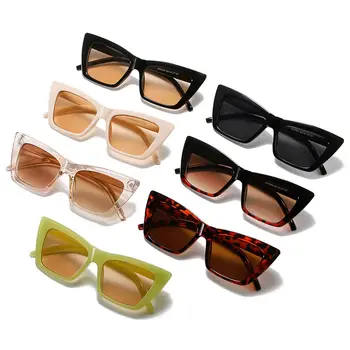 Trendy Kvadratnih UV400 Zaščito Modni Dodatki Mačka Oči moška sončna Očala sončna Očala za Ženske Odtenki
