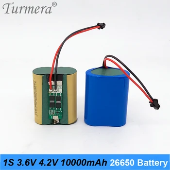 Turmera 3,6 V 4,2 V 10000mAh 20A 26650 baterije Li-ion Baterija z BMS za Luč Žaromet Svetilko, Baterije in Bluetooth Zvočnik Uporabo
