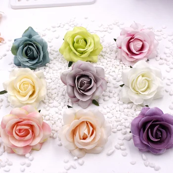 Umetne dekorativne Rose visoke kakovosti cvetov rose glavo svile cvet glave za poroko doma stranka dekor simulacije dvignila glavo