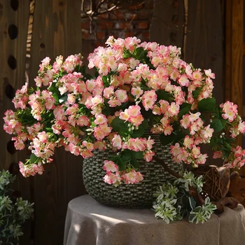 Umetno Cvetje 62 cm Jasmina Cvetlični Aranžma Materiala Diy poroka na Prostem Vrt Art Dekor Pastorala Slog Tabela Dekor