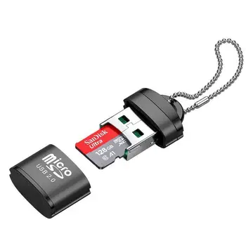 USB 2.0 Mini SD Mobilni Računalnik, Avto Adapter za Zvočnike Card Reader TF Mini