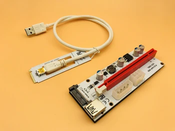 USB 3.0 M. 2 NGFF, da PCI-E X16 Reža za Kartice, Prenos Rudarske m.2 Odcepa s sata 6pin 4pin molex Riser card raiser za Bitcoin mining