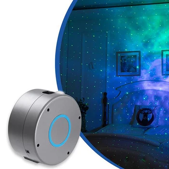 USB Aurora Star Galaxy Zvezdnato Nebo LED Projektor Lučka za Obračanje Noč Svetlo Pisane Meglica Oblak Vzdušje Spalnica Poleg Lučka