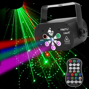 USB Polnilne Stranka Razsvetljavo RGB Laser Disco DJ Stopnji Svetlobe, UV Učinek LED Projektor Lučka za Klub Bar Poroko, Rojstni dan