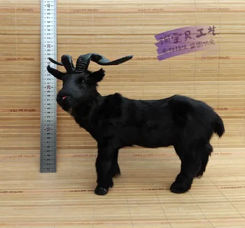 ustvarjalne simulacije veliko kozje model smolo&krzno črna ovca toy model lutka darilo o 38x29cm 2164