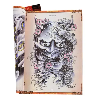 Ustvarjalno Barvanje Za Grown-UpsTraditional Tatoo Flash Knjiga Lobanje Vzorec Fine Podloga Za Tatoo Body Art Stalno Ličila