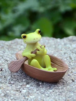 Ustvarjalno, Srčkan Žaba Smolo, Živalske Figurice Miniature Mikro Krajine Cvetlični Lonček Dekor Pravljice Vrt Dom Dekoracija Dodatna Oprema