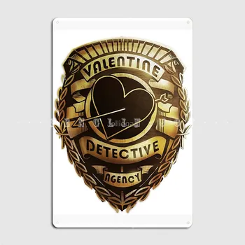 Valentine Detektivskih Agencij Zlato Kovinske Plošče, Plakat Steno Jame Kino Oblikovanje Plakata Tin Prijavite Plakati