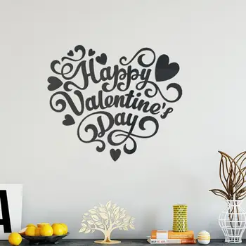 Valentinovo Stenske Nalepke Romantično Dekorativni Akrilni Srečno valentinovo Srce Ogledalo Nalepko Dekor za Dnevna Soba Dekoracijo