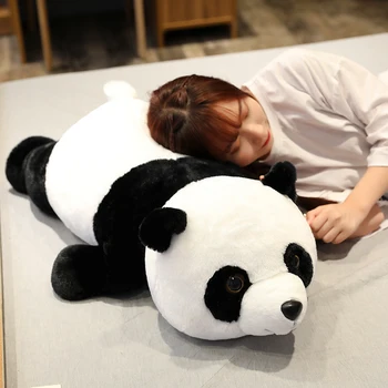 velika žival je panda lutka plišastih igrač srčkan risanka panda spalno blazino medved dekle darilo dekoracijo 35 palca 90 cm DY50575