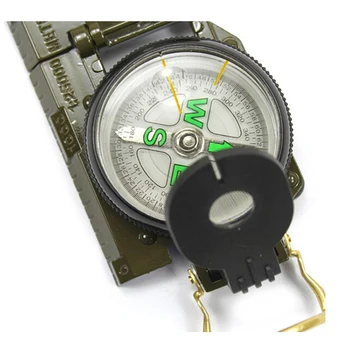 Večnamenska Vojaška Svetlobna Kompas Lensatic Prenosna Zložljiva Ameriški Stil Vojske Korakajo Kovine Jeklo Kompas
