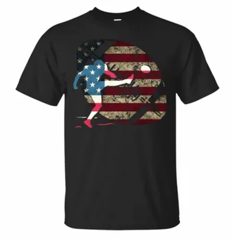 Vintage Ameriki Zastavo Nogomet Kicker T-Shirt Poletje Bombaža, Kratek Rokav, O-Neck Majica Mens Novo S-3XL