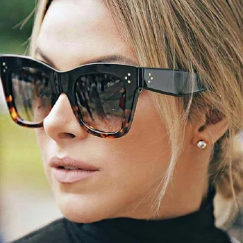 Vintage Trendy Kvadratni Okvir sončna Očala Ženske 2020 Retro blagovne Znamke Oblikovalec Gradient sončna Očala UV400 Debelo