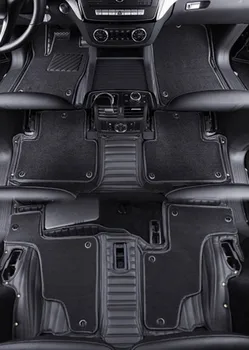 Visoka kakovost odeje! Po meri poseben avto predpražnike za Land Rover Discovery 3 2009-2004 7 sedežev nepremočljiva dvojne plasti preproge