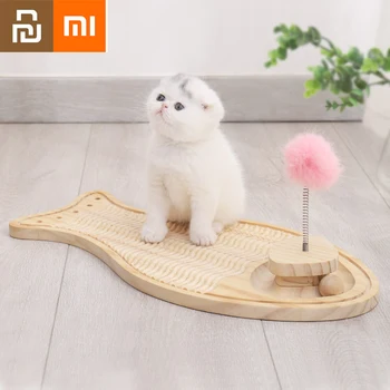 Xiaomi masivnega lesa mačka praskanje odbor leglo mačke igrače brušenje nevihte pad smešno mačka mačka igrače praskanje žogo domače potrebščine youpin