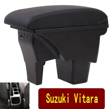 Za Suzuki Vitara sredinski konzoli armrest box škatla za shranjevanje nasloni za roke komolec ostalo Vse-v-enem z usb