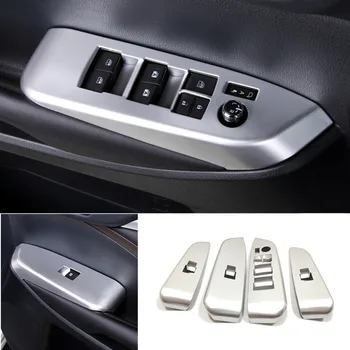 Za Toyota Highlander 2015 -2020 ABS Mat Notranja Vrata Armrest Okno Preklopite Pokrov Dekoracijo Nadzorni Plošči Auto Dodatki 4pcs