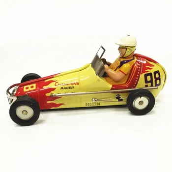 [Zabavno] Odraslih Kolekcija Retro Veter igrača Kovinski Tin Vintage avtomobilov, Št 98 Dirke F1 avto Mehanskih po maslu igrača številke