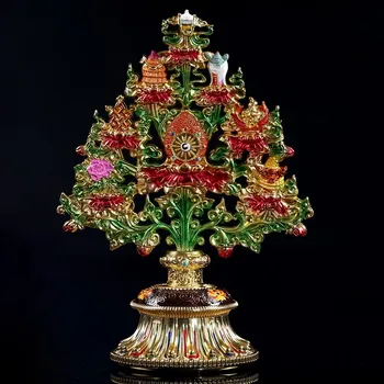 Zlato Drevo Pearl Tibera Tantrične Budistični Ritual Instrumenti Zlitine Lije Naslikal Neverjetno Lepe Vzorec Doma Dekoracijo