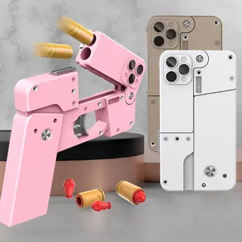 Zložljivi Mobilni Telefon Mehko Bullet Pištolo En gumb Revije Lahko Začetek Lupine Metanje Mehkih Pištolo Otroke Mini Igrača Odraslih Pištolo Igrače
