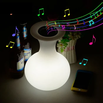 Zunanja vodoodporna LED nočne luči usb polnilne RGB bluetooth zvočnik s 24 Tipkami Daljinskega upravljalnika dekoracija razsvetljava svetilke