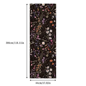 Črno Ozadje Cvet Ozadje 0.45 x 3m Self-adehsive Vintage Pohištvo Omara Ozadju Stenske Nalepke Doma Hotel Dekor