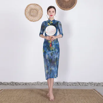 Ženske, Klasični Orientalski Ples Obleka Ženske Kitajski Cheongsam Majica Hanfu Obleke Za Dekleta Ples Praksi Oblačila Retro Slogu