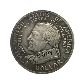1936 Cleveland Centennial Spominski Prekrita Pol Dolarja KOPIJO priložnostnih kovancev-replika kovancev medaljo zbirateljskih kovancev