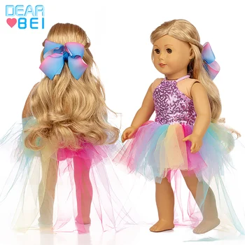 2021 Novo tančico Primerni za American Dekle Lutka Obleko 18-palčna Lutka Božič Dekle Darilo(samo prodajajo oblačila)